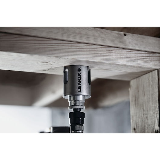 Lenox LXAH42342 Hole Saw: 2 3/4 in Saw Dia., 2 7/16 in Max. Cutting Dp, 5/8"-18 Thread Size, Carbide Tipped