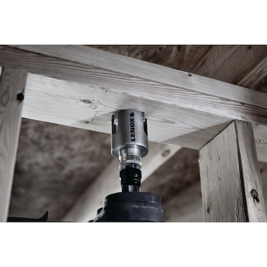 Lenox LXAH42342 Hole Saw: 2 3/4 in Saw Dia., 2 7/16 in Max. Cutting Dp, 5/8"-18 Thread Size, Carbide Tipped