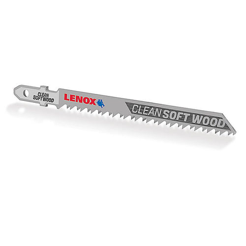 Lenox 1990847 T-Shank Clean Wood Cutting Jig Saw Blade, 4" X 5/16", 6 TPI (Pack of 3)