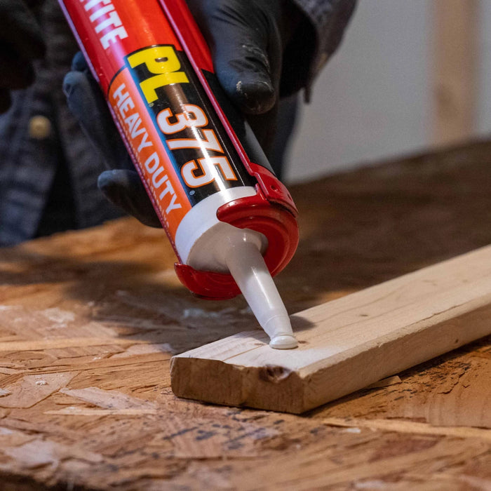 Loctite PL375 VOC Heavy Duty Construction Adhesive, Versatile Construction Glue for Wood, Fiberboard, Drywall & More, 10 fl oz Cartridge (Pack of 1)