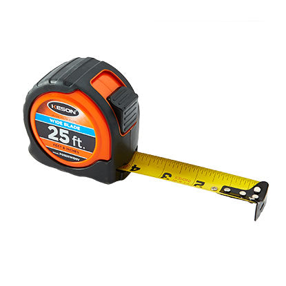 Keson Wide Blade Tape Measure with Nylon Coated Steel Blade