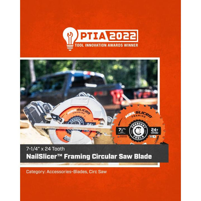 Crescent CSBFR-724 7-1/4" x 24-Tooth NailSlicer Framing Circular Saw Blade