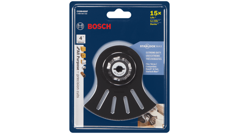 Bosch (OSM400F) 4 In. StarlockMax Oscillating Multi-Tool Bi-Metal Segment Saw Blade