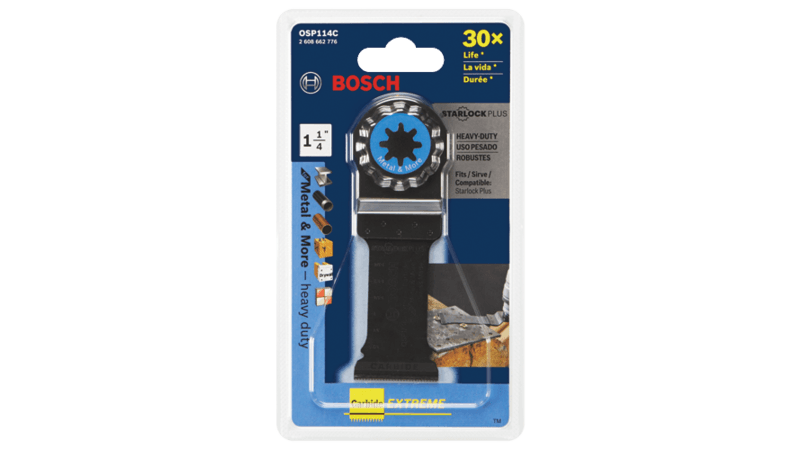 Bosch (OSP114C) 1-1/4 In. StarlockPlus Oscillating Multi Tool Carbide Plunge Cut Blade
