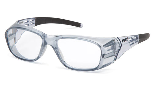 Pyramex Safety Emerge Plus Full Readers - Clear Lens 1.5 |Translucent Gray Frame