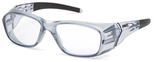 Pyramex Safety Emerge Plus Safety Reader Glasses - 2.5 Clear Lens | Translucent Gray Frame