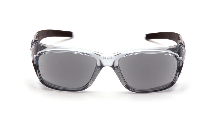 Pyramex Emerge Plus Readers Safety Glass Gray Frame Clear Full Reader 2.5 Diopter Lens-SG9820R25