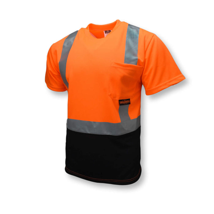 Radians Type R Class 2 Short Sleeve Black Bottom T-Shirt (Hi-Vis Orange)
