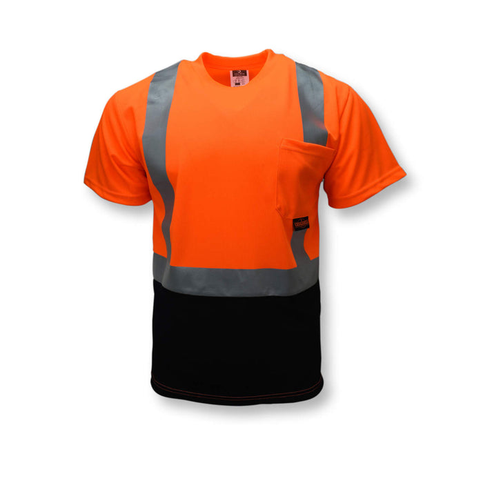 Radians Type R Class 2 Short Sleeve Black Bottom T-Shirt (Hi-Vis Orange)