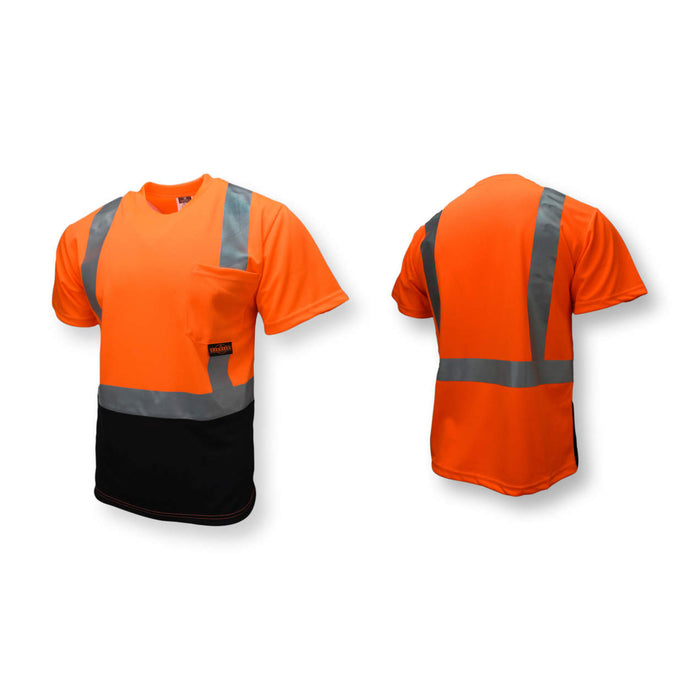 Radians Type R Class 2 Short Sleeve Black Bottom T-Shirt (Hi-Vis Orange)