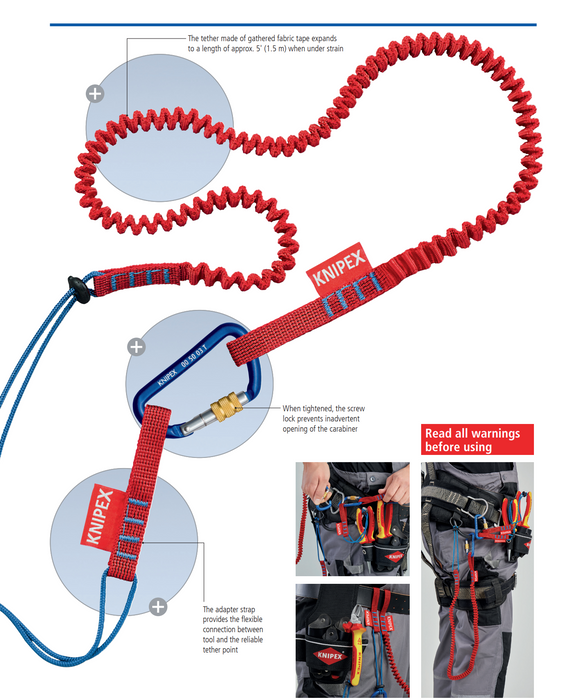 KNIPEX 3-1/4" Tool Tethering Locking Carabiners