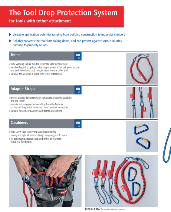 KNIPEX 3-1/4" Tool Tethering Locking Carabiners