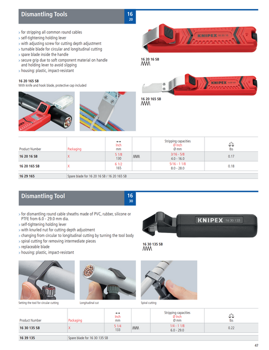KNIPEX 5-1/2" Dismantling Tool