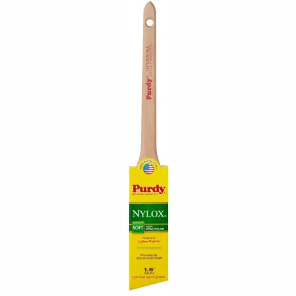Purdy 144080215 Nylox Dale Angled Sash Paint Brush, Tynex Nylon, 1-1/2″
