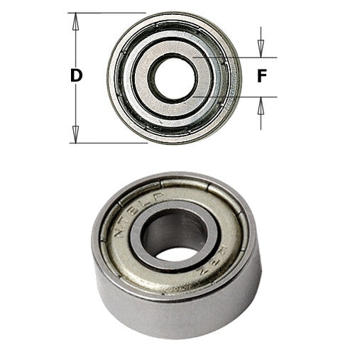 CMT 791.015.00 Bearing, 1-1/4-Inch Diameter, 1/2-Inch Smaller Diameter