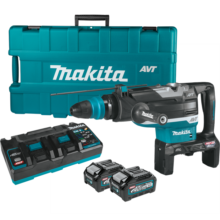 Makita 80V Max (40V Max X2) XGT Brushless 2 In. AVT Rotary Hammer Kit, accepts SDS-MAX bits, AFT, AWS Capable