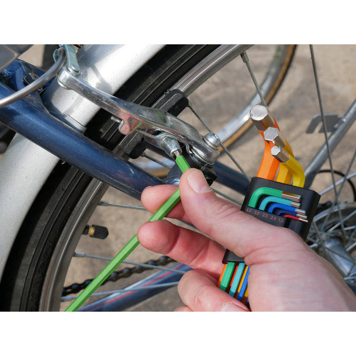 Wiha 13 Piece Ball End Color Coded Hex L-Key Set - Inch