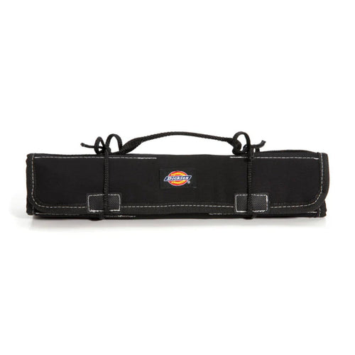 Dickies 57060 Large Wrench/Screwdriver Organizer Roll for Mechanics, 23 Tool Pockets, Durable Canvas Construction, 26 in. x 14.25 in. Unrolled, Black