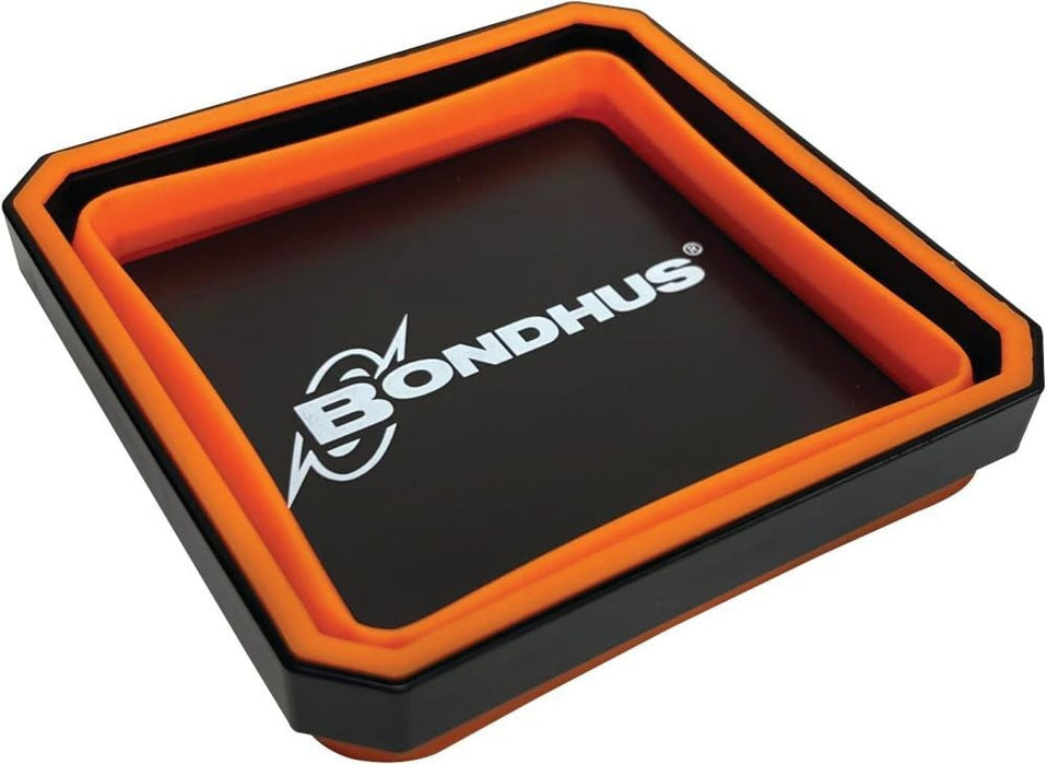 Bondhus 94220 4" x 4" x 2" Pop Up Orange Magnetic Parts Tray (Pack of 2)
