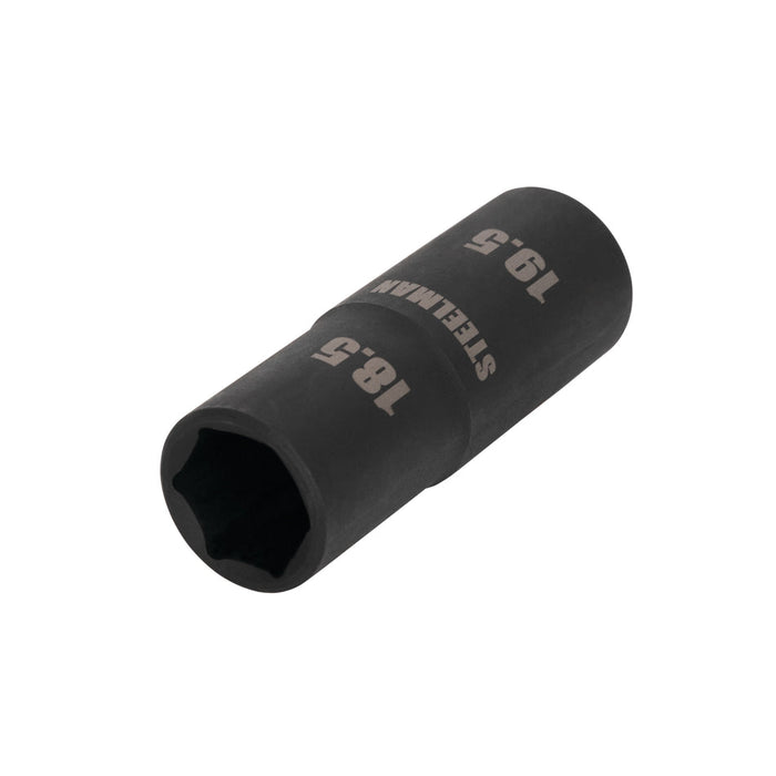 Steelman Pro 97025 1/2-Inch Drive 6-Point Thin Wall 18.5mm x 19.5mm Double Ended Impact Flip Socket