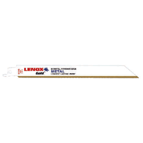 LENOX Gold 8 in. Bi-Metal Reciprocating Saw Blade 18TPI (5-Pack)