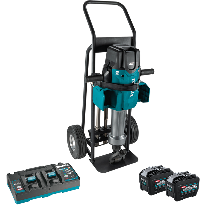 Makita - (GMH04PLX) 80V max (40V max X2) XGT Brushless 70 lb. 1‑1/8" Hex AVT Breaker Hammer Kit, AWS Capable (8.0Ah)