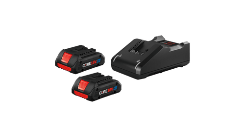 Bosch (GXS18V-11N25) 18V CORE18V Starter Kit with (2) CORE18V 4.0 Ah Compact Batteries