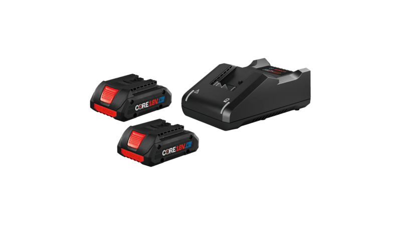 Bosch (GXS18V-11N25) 18V CORE18V Starter Kit with (2) CORE18V 4.0 Ah Compact Batteries