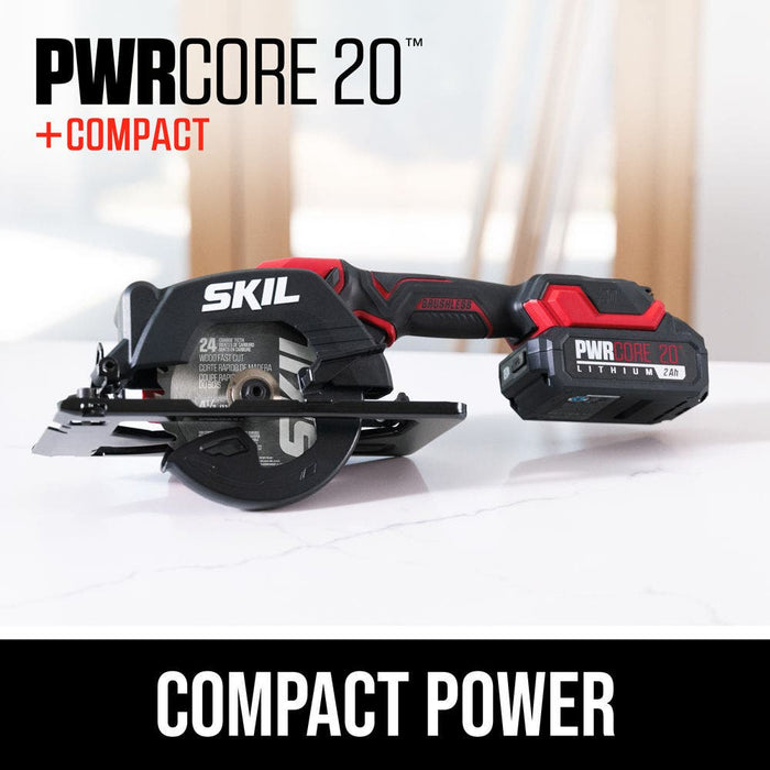 SKIL PWRCORE 20️ Brushless 20V 4-1/2 In. Compact Circular Saw Kit