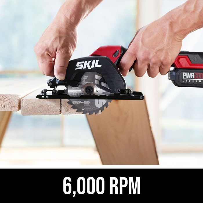 SKIL PWRCORE 20️ Brushless 20V 4-1/2 In. Compact Circular Saw Kit
