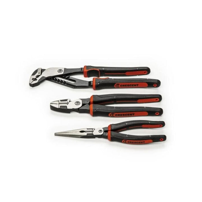 Crescent Z2SET3CG-06 3 Piece Z2 Mixed Dual Material Plier Set