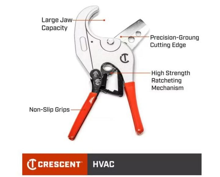 Crescent CRPC238 2-3/8" Ratcheting PVC Pipe Cutter