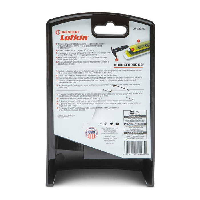 Crescent Shockforce G2 Magnetic Tape Measure 1 1/4in x 25'