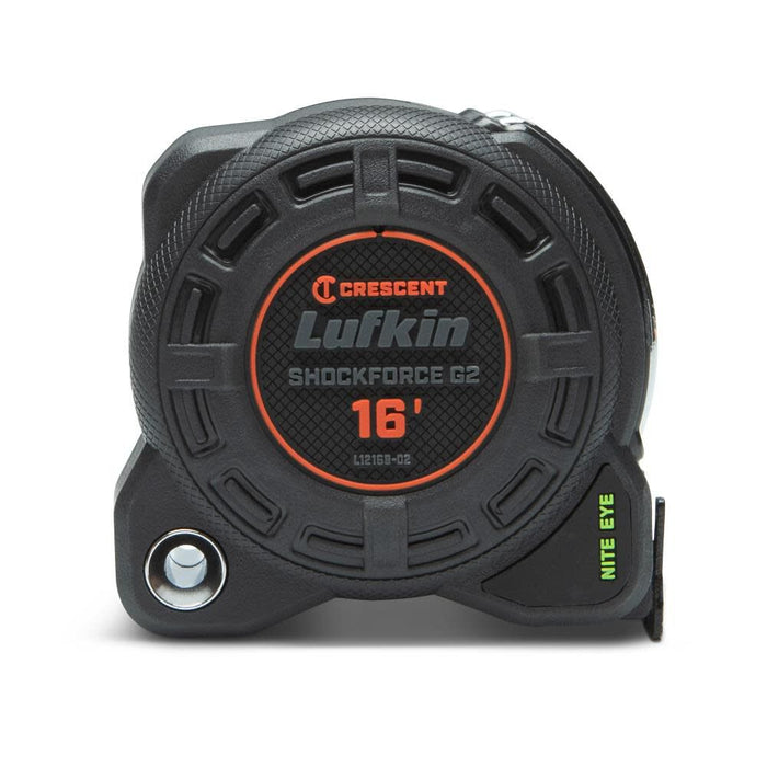 Crescent Lufkin Shockforce G2 16-ft Nite Eye, Magnetic Tape Measure LM1216B-02