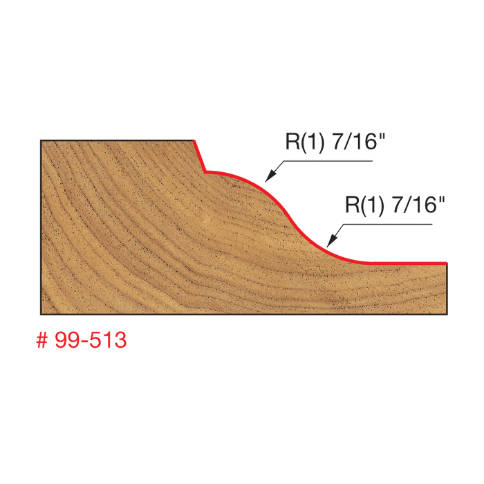 Freud 99-513 2-3/4" Diameter Quadra-Cut Raised Panel Bit with 1/2" Shank