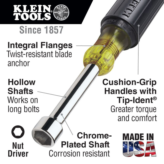 Klein Tools Magnetic Nut Driver 6in Shafts 7 Pc-647-KLEIN.