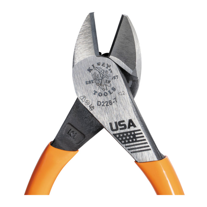 Klein Tools D228-7 Diagonal Cutting Pliers, High-Leverage, 7-Inch