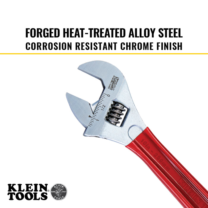 Klein Tools D507-10 Adjustable Wrench Extra Capacity, 10-Inch