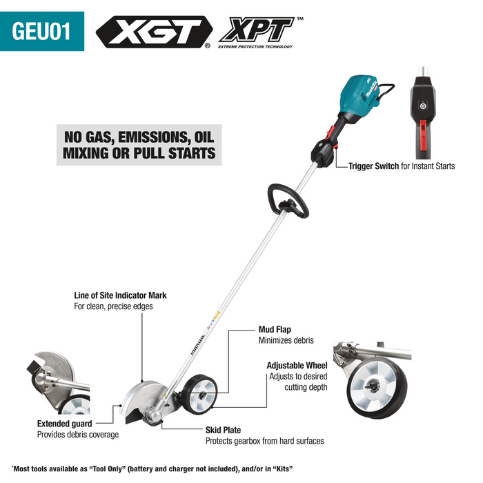 Makita GEU01Z 40V max XGT Brushless Cordless Edger, Tool Only