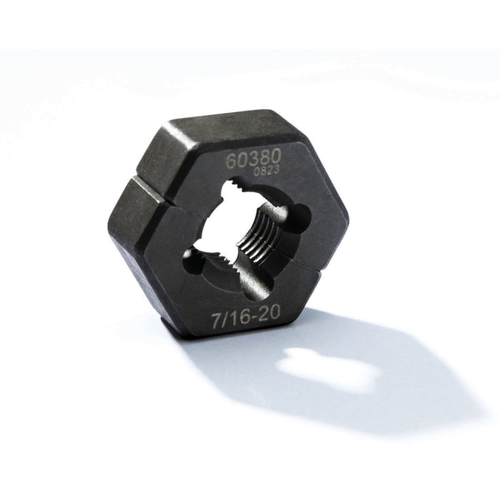 Steelman 60380 7/16-20 SAE Split Die Thread Chaser, Indexing Pins, Steel, Repairs Threads on Wheel Studs and Bolts