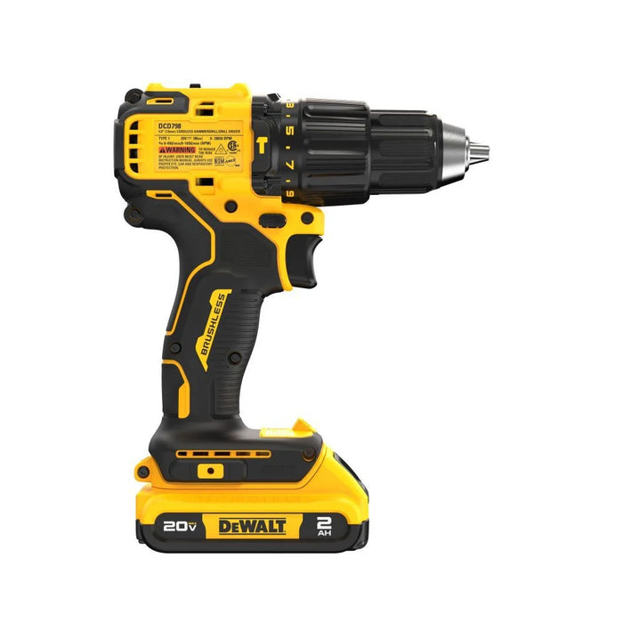 DeWALT 20V (DCD798D1) MAX Brushless Cordless 1/2 In. Hammer Drill Kit