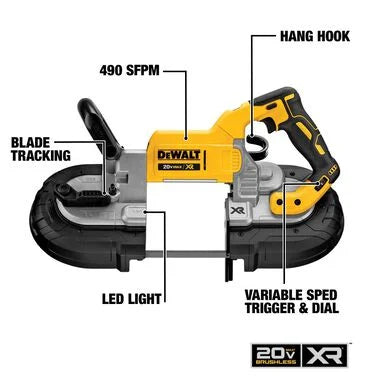 DeWALT (DCS374B) 20V MAX Portable Bandsaw (Bare Tool)
