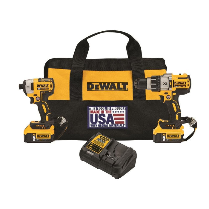 DEWALT 20V MAX XR(R) Hammer Drill/Impact Driver Combo Kit with LANYARD READY(TM) Attachment Points