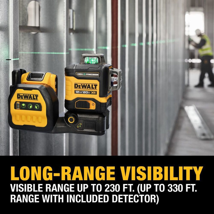 DeWALT DCLE34033D1 20V MAX XR 3x 360 High Precision Green Laser Level