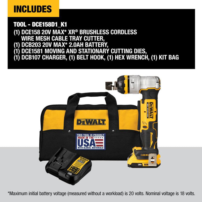 DeWALT 20V MAX XR Wire Mesh Cable Tray Cutter Brushless Cordless