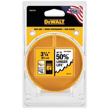 DEWALT DAH180052 3-1/4" Bi-Metal Hole Saw