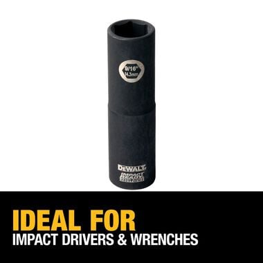 DEWALT DW22852 7/16-Inch IMPACT READY Deep Socket for 1/2-Inch Drive