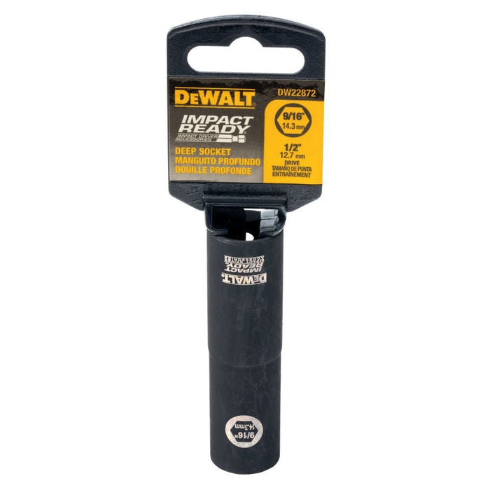 DEWALT DW22872 9/16-Inch IMPACT READY Deep Socket for 1/2-Inch Drive
