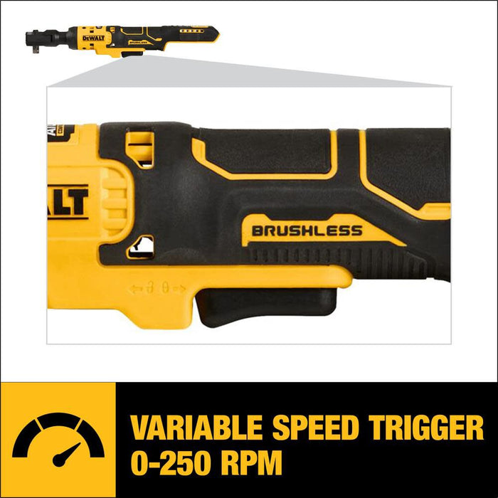 DeWALT ATOMIC 20V MAX Brushless 3/8 In. Ratchet (Bare Tool)