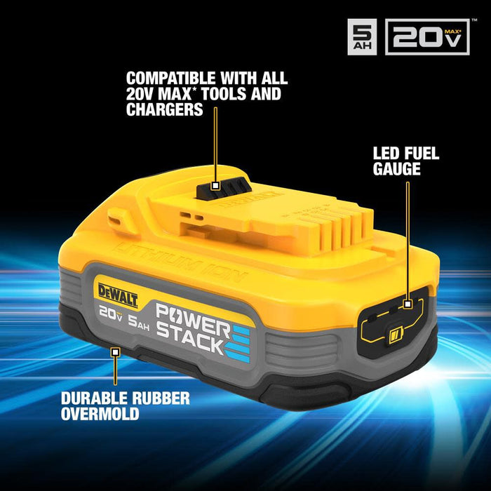 DeWALT DCBP520 POWERSTACK 20V MAX 5.0Ah Battery